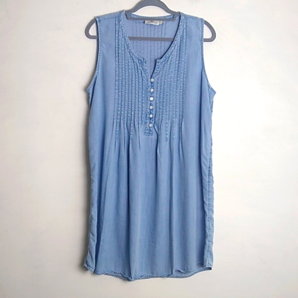 Vineyard Vines Light Blue Sleeveless Midi Dress